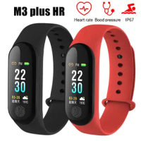 M3 plus HR waterproof smart bracelet P67 blood pressure heart rate monitoring pedometer multi-function sports can smart watch