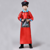 Hot  Halloween Childrens Zombie Costume Qing Dynasty Costume Chinese Horror Outfit Eunuch Costume Gh