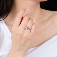 【MoonDy】女生戒指 純銀戒指 銀戒指 鑽石戒指 莫桑鑽戒指 歐美戒指 閨蜜戒指 求婚戒指 可調式戒指