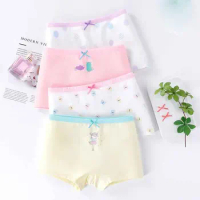 2 Pcs/lot Cotton Child Underwear Children Panties Soft Kids Breathable Panty Cartoon Children Boxer Panties Brief for Girl 3-11Y