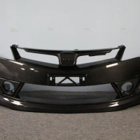 RR Style Carbon Fiber Front Bumper and grille mesh For HONDA Civic Type R FD2