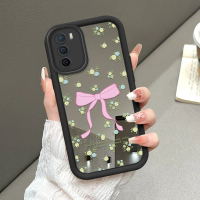 Cocok Untuk OPPO A16 A16S A54S Case Lucu Kuningan Pink Bunga Casing HP Silikon Pelindung Aesthetic C