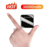 50000mAh Mini Power Bank Portable Fast Charging PowerBank 30000 Dual USB PoverBank External Battery Charger For Xiaomi Mi iPhone