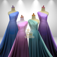 Bahan Armany Gradasi / Kain Silk Ombre Premium / bahan bridesmaid / bahan gamis Harga (per 0.5m)