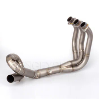 MT09 MT 09 Titanium Alloy Motorcycle Exhaust Muffler Pipe Front And Middle Link Pipe For Yamaha MT09 2014 to 2017 2018 MT-09