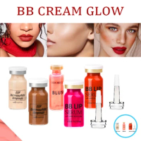 Korea 3 Pcs Glow BB Cream Serum Face Repair Kit Semi-Permanent Whitening Cream Foundation Liquid bb Lip Gloss Pigment Skin Care