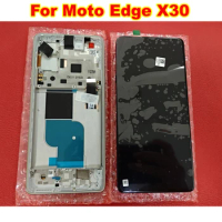 100% Original Glass Sensor For Motorola Moto Edge X30 5G LCD Display Touch Screen Digitizer Assembly with Frame Phone Pantalla