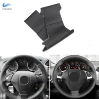 HandBraid Black Perforated Leather Car-styling Steering Wheel Cover Trim For Fiat Bravo Doblo Grande Punto Linea Qubo Opel Combo