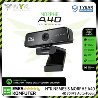 Webcam NYK Nemesis A40 MORPHE 4K Ultra HD 30 Fps Auto Focus & Privacy Protecion