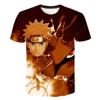 Japan Anime Naruto T Shirt Cartoon Game Short Sleeves Boys Girls Harajuku T-Shirt Kids Tshirt Funny Tees Tops Children Clothing
