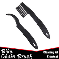 2pcs Mountain Bike Bicycle Chain Brush Crankset Cleaning Cleaner Scrubber Tool Road Bike Cycling Cleaning Kit