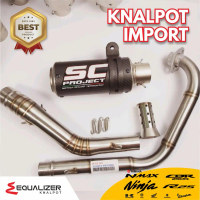 Knalpot Racing IMPORT Taiwan SC Project CRT CARBON - Full System - Knalpot Racing VIXION  CBR 150 CB