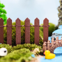 DIY Fairy Garden Kit Wood Fence Accessories Decor Miniature Terrarium Doll House