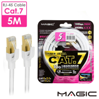 【MAGIC】Cat.7 SFTP圓線 26AWG光纖超高速網路線-5M(專利折不斷接頭)