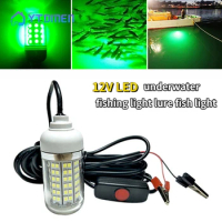 12V LED Fishing Light 100W Ip68 Lure Fish Finder Lamp 108 leds 2835SMD Attracts Prawns Squid Krill 4 Colors Underwater Lights