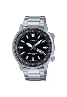 CASIO Men's Analog Watch MTD-130D-1A4 Silver Stainless Steel Strap Compass Watch