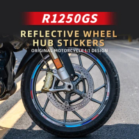 Used For BMW R1250GS Motorcycle Wheel Hub Stickers Bike Accessories Rim Decoration Safety Reflective Sticker Kits