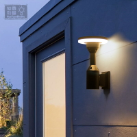現代簡約壁燈方形圓形戶外樓梯過道防水創意外墻燈庭院陽臺壁燈