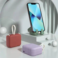 Mini Power Bank 4000mAh Portable External Battery Charger Case Holder Type-c Output For IPhone Power Bank