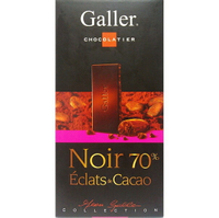 Galler 比利時Galler70%可可脆粒黑巧克力(80g/片) [大買家]