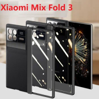 Magnetic Bracket For Xiaomi Mix Fold 3 Fold3 Case Leather Hinge Protection Film Privacy Screen Cover