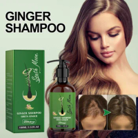 100ml Ginger Shampoo Hair Root Fluffy Strong Scalp Cleansing Nourishing Hair Care Dense Hairs Shampoo Hair Growth Shampoo
