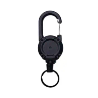 Retractable Wire Rope Luya Anti-theft Tactical Keychain Automatic Telescopic Belt Keyring Outdoor Carabiner Hook Backpack Buckle