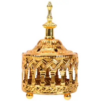 Creative Oil Lamp Metal Incense Holder Arabic Oil Lamp Ornament Aroma Stove Holder Home Room Desktop Decor