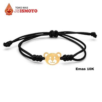 Gelang Emas Anak Tali Bear J5 Ismoyo Hitam