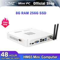 SZMZ Mini PC Desktop Computer Core i3 i5 i7 DDR3L 4G/8G Ram 128GB/256GB SSD Support Windows10 4K HD VGA WiFi 1000 Mbps Gaming PC
