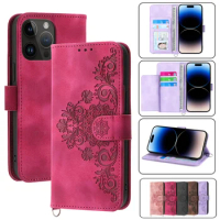 Fashion Embossing Wallet Leather Case For Samsung Galaxy S21 S22 S23 Plus Ultra S20FE Flip 5 Card Slots Phone Book Cover
