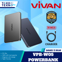 VIVAN VPB-W05 Ultra Thin Powerbank Wireless Powerbank 5000mAh Magnetik 15W PD 20W