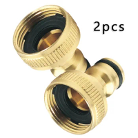 2pcs Brass Garden Faucet Hose Tap Water Adapter Connectors Fitting 3/4" To 1/2" INCH Garden Watering Irrigation Supplies