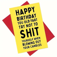 1pc, Funny Birthday Cards For Men, For Brother Grandpa Dad, Rude Birthday Cards For Men, Funny Cards, Unusual Objects With Envel