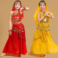 Children's dance costume for Indian dance performance, ethnic Xinjiang dance, kids' belly dance, spa
