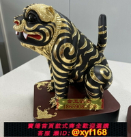 {保固一年 可打統編}虎爺金身虎神虎將軍玄關擺件神像虎爺公木雕工藝香樟木黑虎招財虎