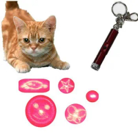 Pet Laser Toy Dog Cat Toy 5 Patterns Pointer Turn to Change the Pattern No Need to Change Head Laser Pointer Pen LED Flash