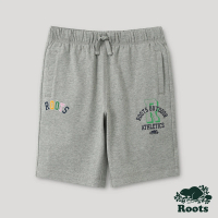 【Roots】Roots大童-戶外玩家系列 LOGO設計五分休閒短褲(灰色)
