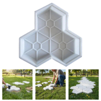 Plastic Garden Yard Paving Molds Maple Leaves Pathway Pavement Molds Paving Brick Mould Concrete Ste