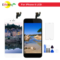 100PCS/Lot Lcd For iPhone 6S creen Replacement Display with Front Camera + Home Button Black and White Grade AAA+ 100% Tested