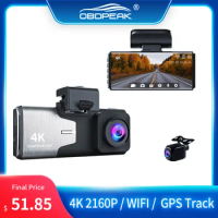 4K 3840*2160P A800 Dash Cam WIFI GPS Tracker 4" Car DVR 24H Parking Monitor 415 Dual Lens Car Camera Recorder Auto Night Vision