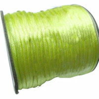 1.5mm Lemon Yellow Rattail Satin Nylon Cord Chinese Knot Beading Cord+Macrame Rope Bracelet Cords Accessories 80m/roll