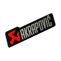 3D Aluminium Motorcycle Stickers Decal for Akrapovic Exhaust Muffler Car Moto Decoration Badge Emblem Bumper Stickers Labeling
