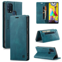 For Samsung Galaxy M31 Case Wallet Magnetic Card Flip Cover For Galaxy M31 Case Luxury Leather Phone Cover Stand