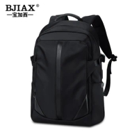 BJIAX lightweight Backpack Men Backpack Large Capacity Business Travel Computer Bag Multi-Functional Canvas Schoolbag Casual