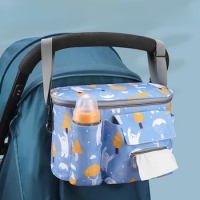 Oxford Stroller Bag Mommy Bag Diaper Baby Nappy Bag Stroller Accessories Outdoor Travel Nappy Water Cup Holder