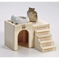 【Marukan】鼠鼠城堡餐廳HT-34(鼠籠裝飾 老鼠房子 鼠窩 籠內用品)