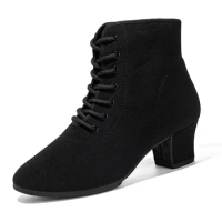 Breathable Boot New Jazz Dance Shoes Women Adult Square Dance Shoes Soft Soled Modern Dance Shoes High Top Dance Boots
