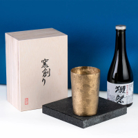 【HORIE】日本製 超輕量雙層純鈦杯 保冷杯 金 M 270cc(T09-KM270)
