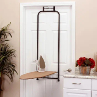 Bronze Door Small Board with Iron Holder, Ironing Board Table